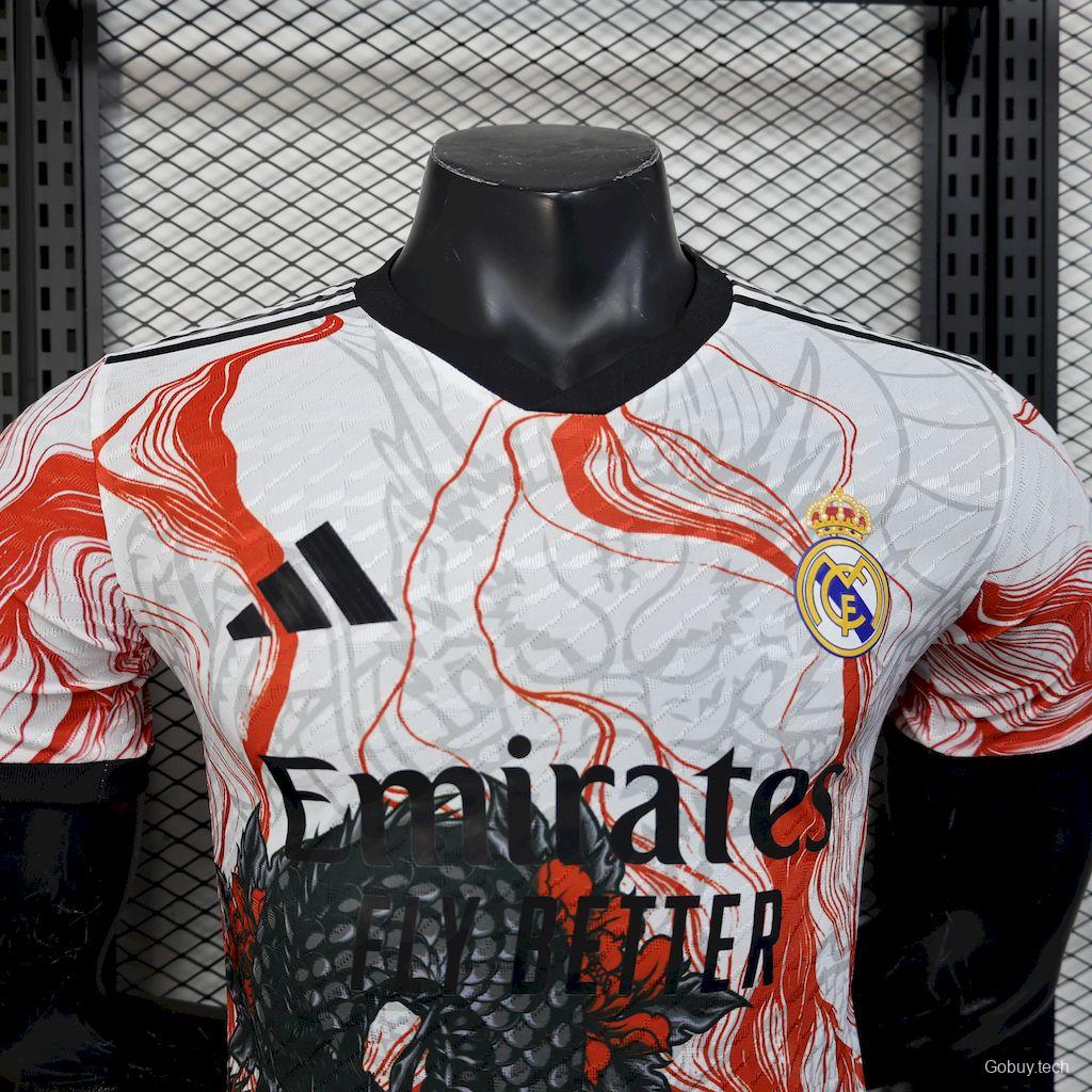 25/26 Player Version Real Madrid White Black Dragon Special Edition Jersey