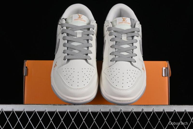 Nike SB Dunk Low LV Collaboration - Beige Grey Lamborghini Anniversary Custom Low-Top Casual Sneakers - FC1688-191