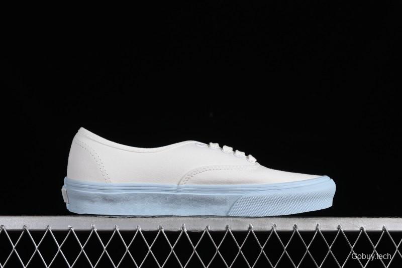 Vans Authentic White Blue Canvas Skate Shoes - VN0009PVEAK