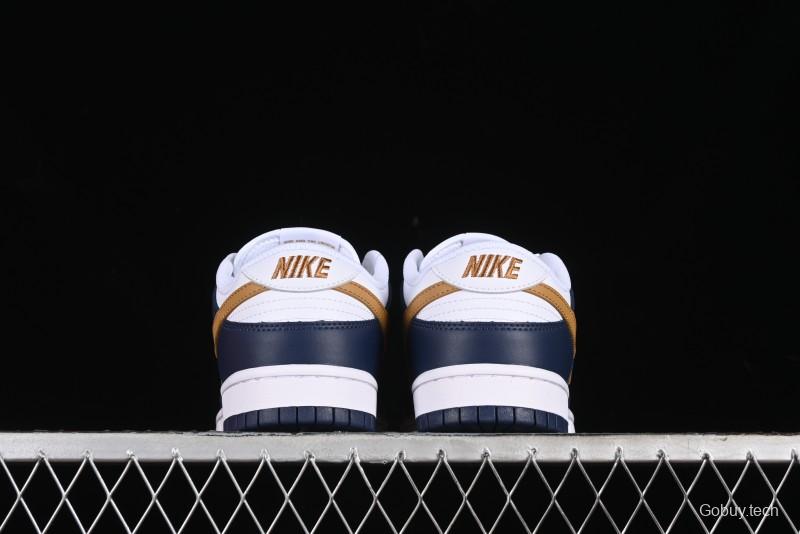 Nike Dunk Low SB Skateboarding Shoes in Black/White/Gold Colorway - FB9109-111