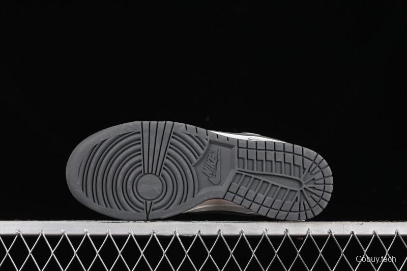 Nike SB Dunk Low Violent Bear Collaboration - Woven Grey Check Anniversary Custom Low-Top Casual Sneakers - KK1888-004