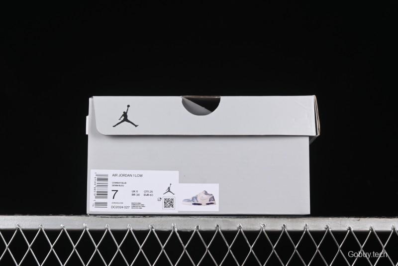 Nike Air Jordan 1 Low MLB Collaboration Retro Blue Denim Custom Basketball Shoes - DC2024-027