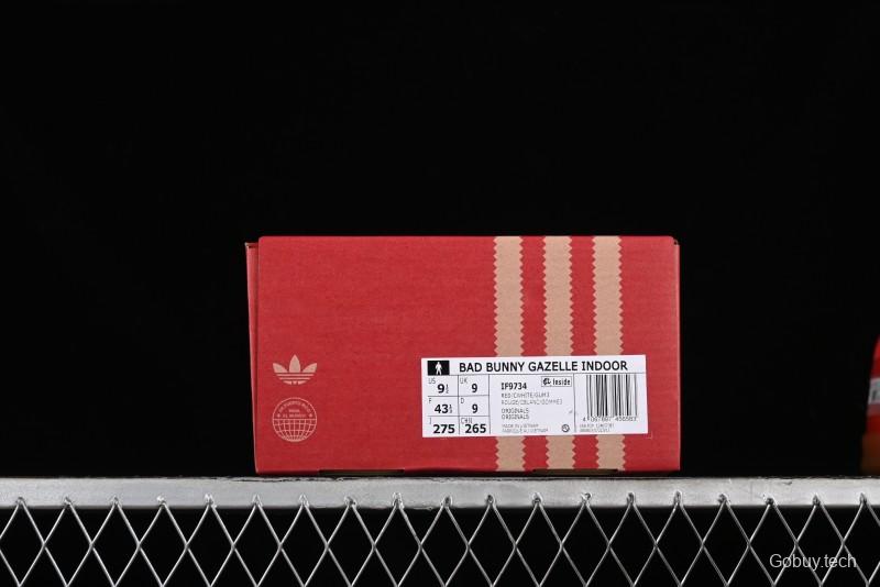 Adidas Originals Gazelle Indoor Bad Bunny Retro Casual Slip-Resistant Low-Top Sneakers - IF9734
