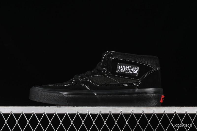 Vans Half Cab 33 DX Black Knight Anaheim Classic Retro Skate Shoes - VN0A5KX6BKA