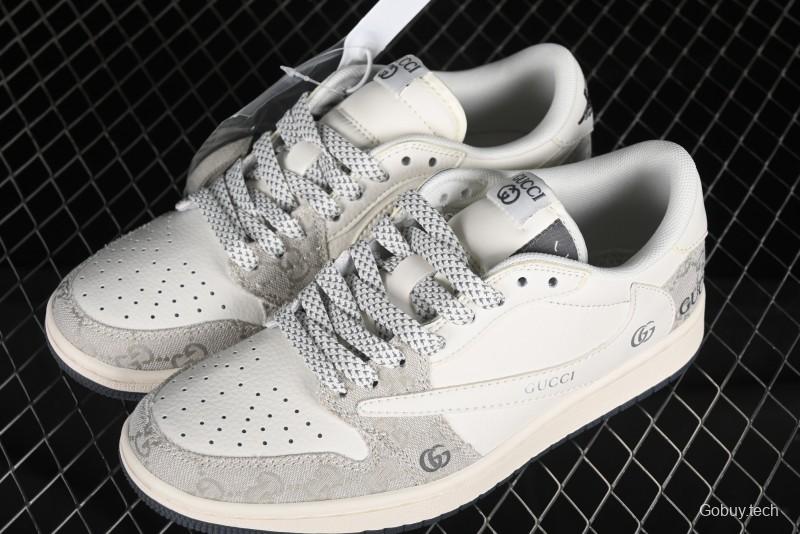 Nike Travis Scott x Fragment Design x Air Jordan 1 Low OG SP AJ1 Casual Sneakers - XZ1658-002
