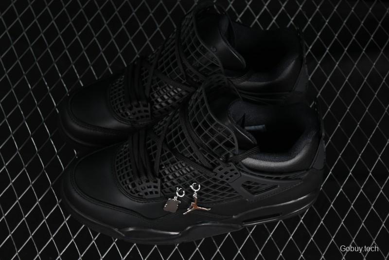 Nike Air Jordan 4 Retro Basketball Shoes with Mesh Design - FV7251-001