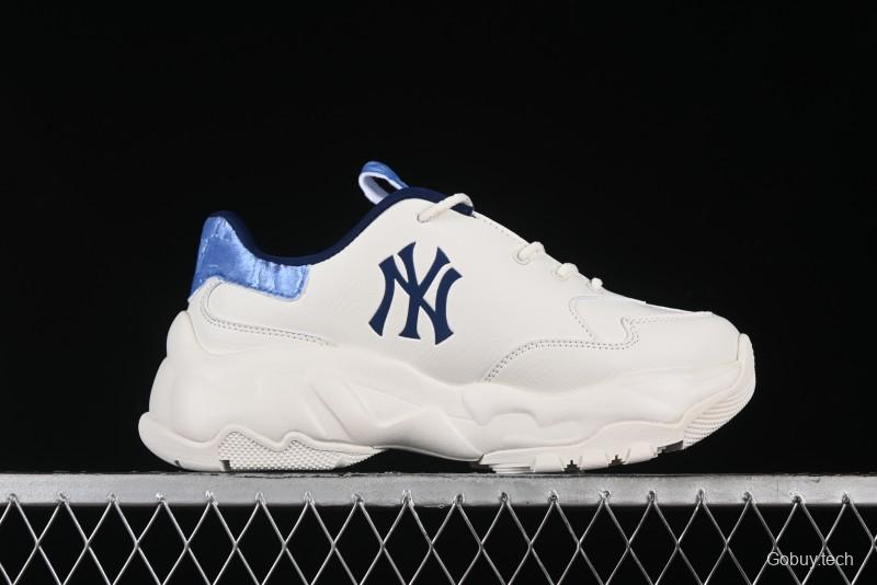 New York Yankees MLB Bigball Chunky Window Velvet Monogram Thick Sole Casual Running Shoes - 3ASHWVM4650NYS