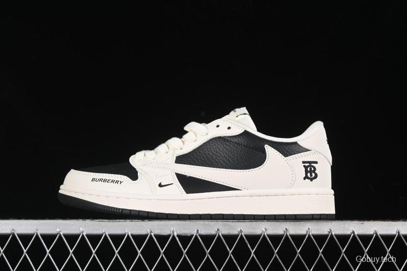 Nike Travis Scott x Fragment Design x Air Jordan 1 Low OG SP AJ1 Burberry Collaboration - BB6588-316