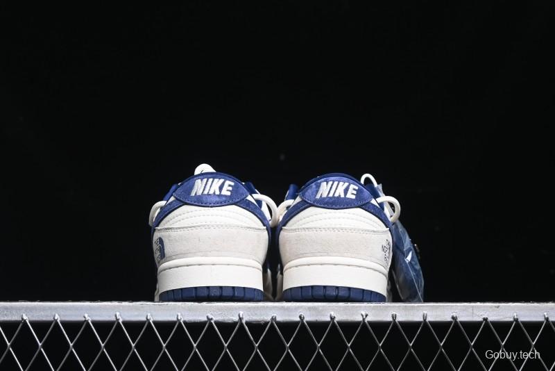 Nike SB Dunk Low The North Face Series - Strap Pig Eight Dark Blue Hook Anniversary High-End Custom Low-Top Casual Skate Shoes - DM6868-001