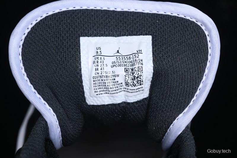 Nike Air Jordan 1 Low AJ1 Retro Casual Sneakers in Black/Brown - 553558-152