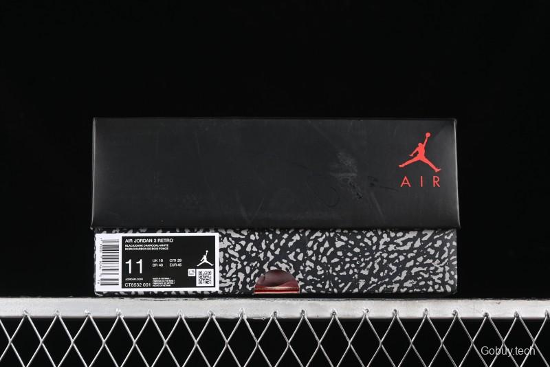 Nike Air Jordan 3 Retro Basketball Shoes Midnight Black - CT8532-001