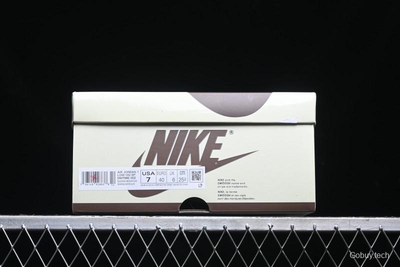 Nike Travis Scott x Air Jordan 1 Low OG AJ1 Collaboration Reverse Swoosh Sneakers - DM7866-002