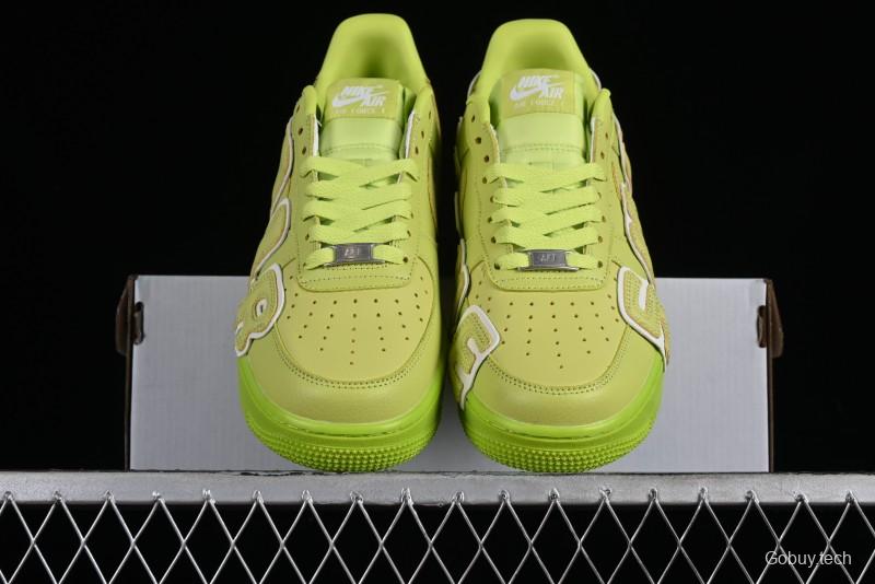 Nike CPFM x Nike Air Force 1 '07 Low Casual Sneakers in Lemon Green with SUNSHINE Design - DC4457-300