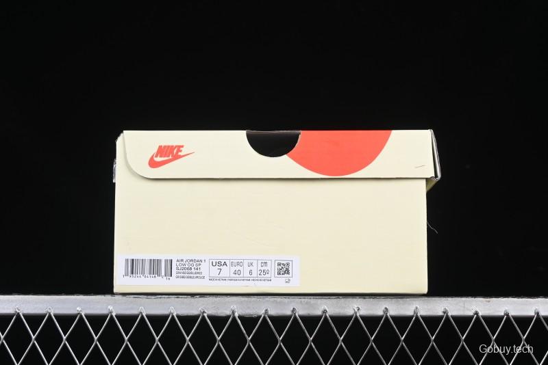 Nike Travis Scott x Fragment Design x Air Jordan 1 Low OG SP AJ1 Retro Sneakers - SJ2068-141