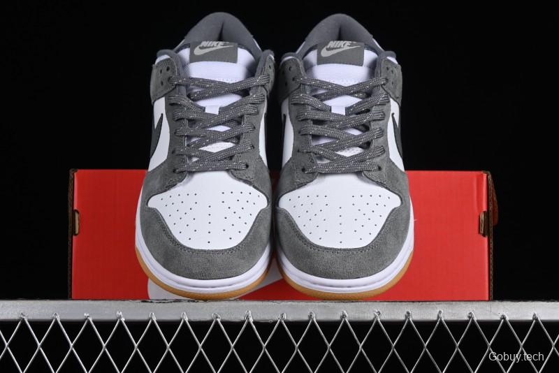 Nike Dunk Low SB Grey Gum Retro Skate Shoes with Suede Overlays - FV0389-100
