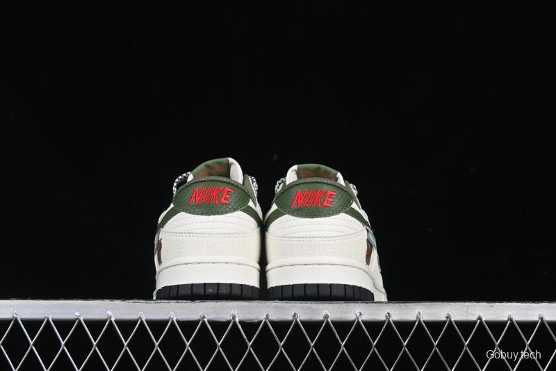 Nike SB Dunk Low UN Collaboration Year of the Snake Limited Edition Green Snake Swoosh Anniversary Custom Low-Top Casual Sneakers - DJ2024-070