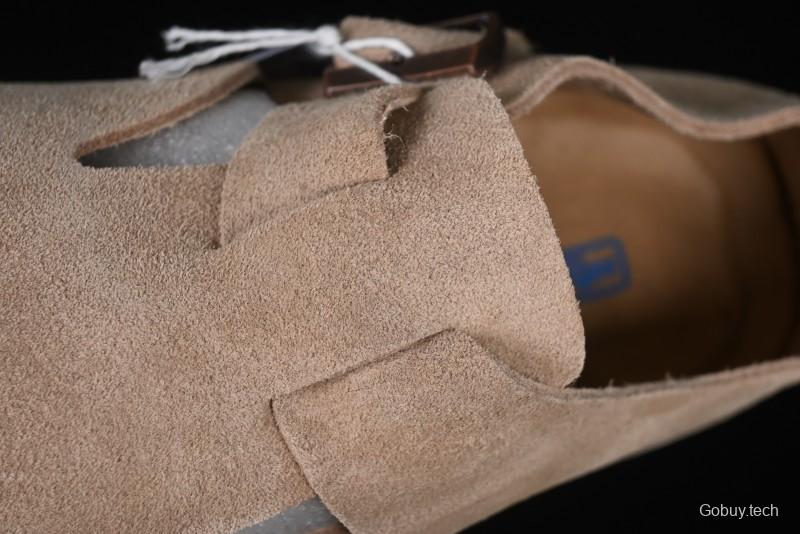 Birkenstock London BS Unisex Slip-On Comfort Shoes with Soft Suede Leather and Lambswool Insole - G.D4