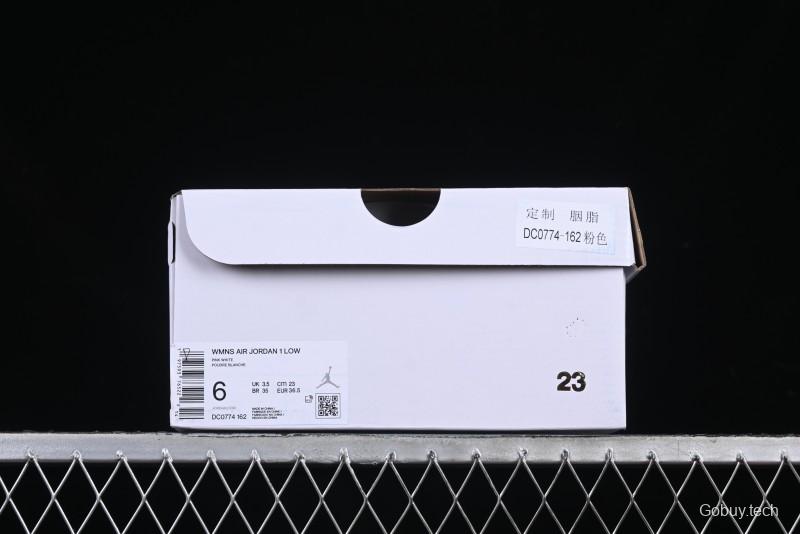 Nike Air Jordan 1 Low AJ1 Custom White Pink Low-Top Casual Lifestyle Sneakers - DC0774-162