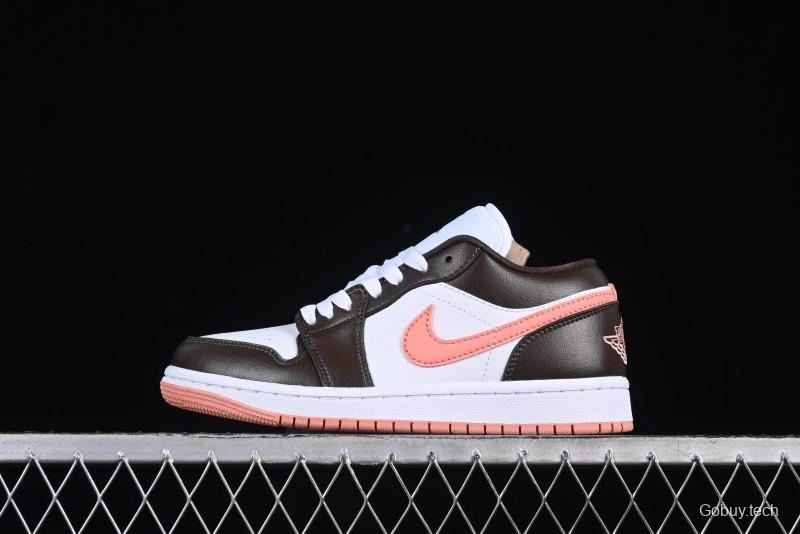 Nike Air Jordan 1 Low AJ1 Mocha Pink Casual Lifestyle Sneakers - DC0774-182