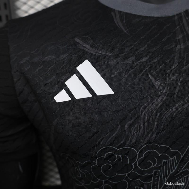 Player Version 25/26 Real Madrid Black with Dragon Design Jersey