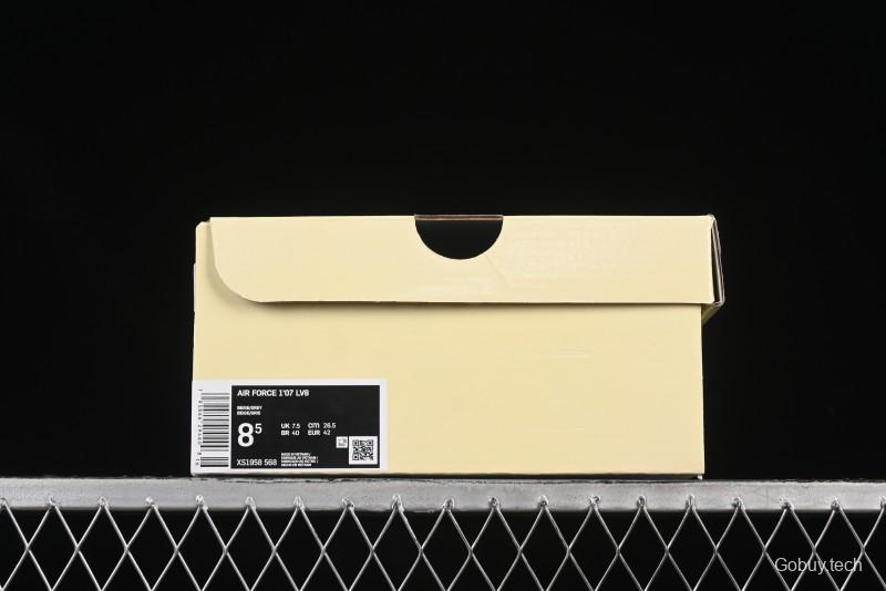 Nike Air Force 1 '07 Low Supreme Collaboration Beige Gray Building Blocks Casual Sneakers - XS1958-568