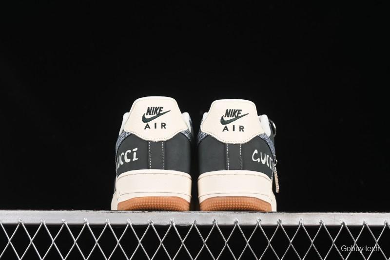 Nike Air Force 1'07 Low Gucci Collaboration Floral Pattern Rubber Sole Casual Sneakers - DF0188-058