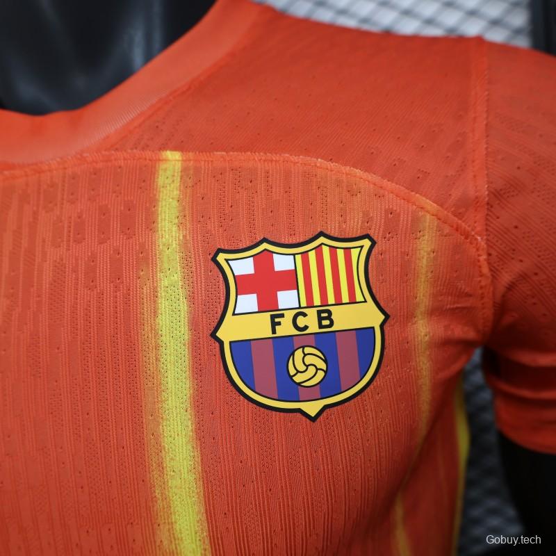 Player Version 25/26 FC Barcelona Orange with Flame Gradient Jersey