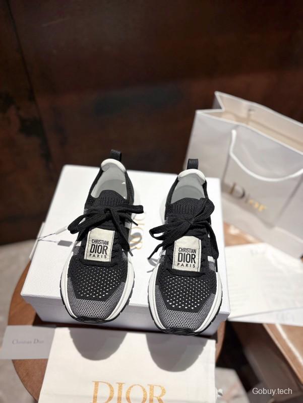 2025 Unisex Dior Black Grey Flyknit Sneaker LY00260