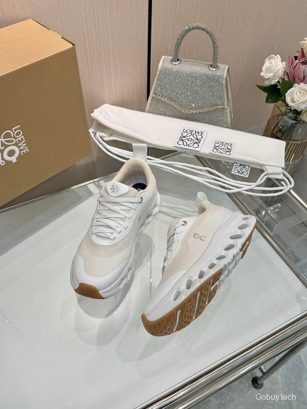 2025 Unisex Loewe White Green Orange Blue Black Grey Polyester Mesh Running Shoes Loewe X On KFY00300