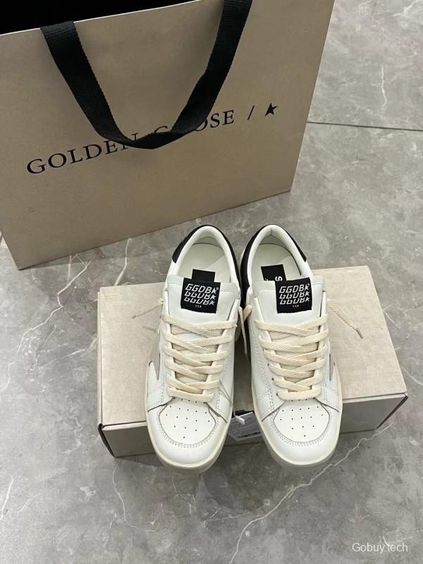 2024 Unisex GGDB White Black Leather Low Top Sneakers MJ00260