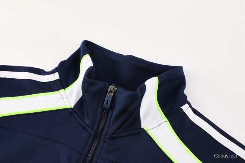 25/26 Real Madrid Navy/White Full Zipper Jacket +Long Pants