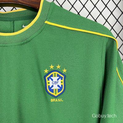 Retro 1998 Brazil Goalkeeper Green Jersey